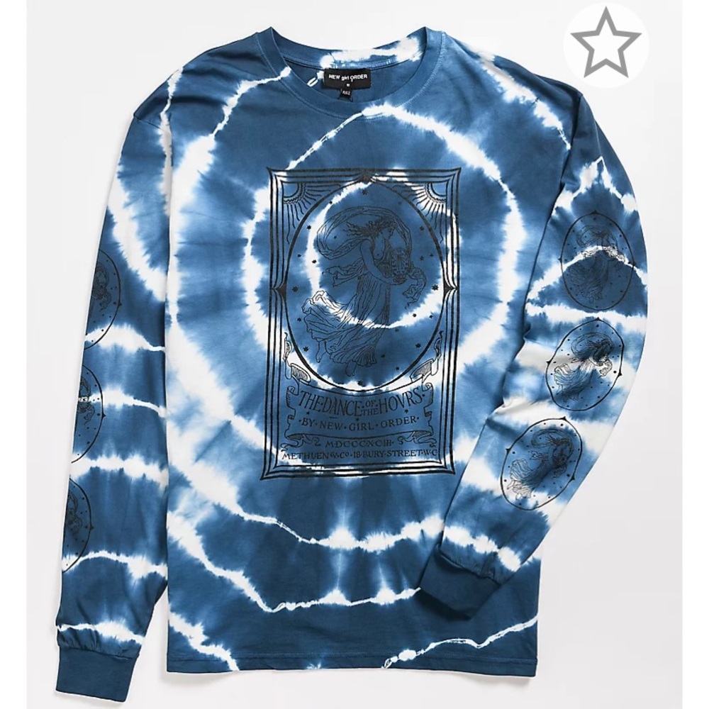 New Girl Order | Navy Tie-Dye Long Slv T-shirt